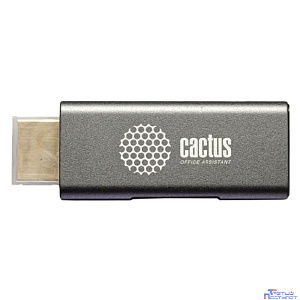 Переходник аудио-видео Cactus CS-HDMI-DP-ADR HDMI (m)/DisplayPort (f) 5м. позолоч.конт. серый