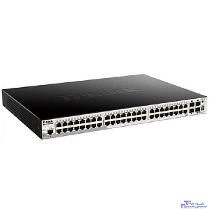 D-Link DGS-1250-52XMP/A1A Управляемый L2 коммутатор с 48 портами 10/100/1000Base-T и 4 портами 10GBase-X SFP+ (48 портов PoE 802.3af/at, PoE-бюджет 370 Вт)