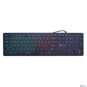 Клавиатура Oklick 420MRL черный USB slim Multimedia LED [1091226]