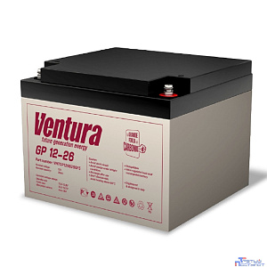 АКБ Ventura GP 12-26 12V/26Ah {F5, ДхШхВ 175х166х125мм, 7.70кг, срок службы 6-9 лет}