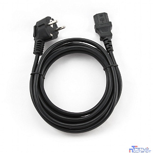 Кабель питания Cablexpert Schuko- C13, VDE, 3х0.75мм2, 10А, с заземлением, 3м, черный, пакет [PC-186-VDE-3M]