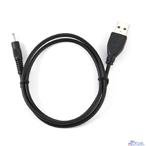 Gembird/Cablexpert CC-USB-AMP25-0.7M Кабель USB 2.0 Pro  , AM/DC 2,5мм 5V 2A (для планшетов Android), 0.7м, экран, черный, пакет