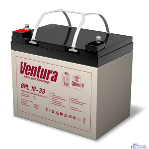 АКБ Ventura GPL 12-33   12V/34Ah {F6, ДхШхВ 196х130х170мм, 10кг, срок службы 12 лет}