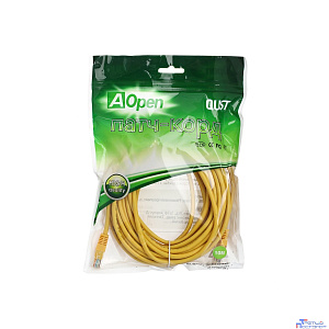 Aopen Патчкорд литой Aopen/Qust UTP кат.5е 10м желтый <ANP511_10M_Y>