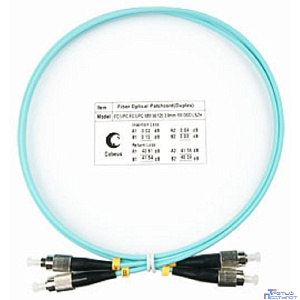 Cabeus FOP-50-FC-FC-1m Шнур оптический duplex FC-FC 50/125 mm OM3 1м LSZH