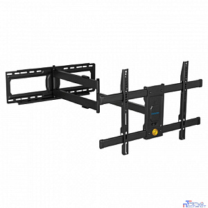 Kromax DIX-30 black, Кр. стал. наст. для TV 32"-65", max 60 кг, 5 ст св., нак. ±10°, пов.90°, от ст. 85-1080 мм, max VESA 600x400 мм.