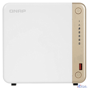 QNAP TS-462-4G Сетевое хранилище без дисков/ channel NAS 4 HDD trays, 2 x M.2 NVMe PCIe Gen 3 x1, 2-core Intel Celeron N4505 2.9 GHz, 4 GB RAM (1 x 2GB + RAM-2GDR4T0-SO-2400) up to 16 GB (2 x 8GB), 1x