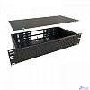 NTSS Кросс NTSS оптический 19'' укомплектованный 2U, 96 портов ST/UPC, 9/125 мкм (сплошная панель, сплайс-кассета 3шт, пигтейлы, КДЗС, адаптеры) черный RAL 9005 NTSS-RFOB-2U-96-ST/U-9-SP1.5G0AY-BL