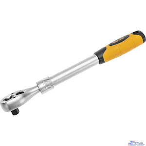 Kranz (KR-12-8411) Ключ телескопический трещоточный 1/2, 330-460мм, CrV, двухкомпонентная рукоятка