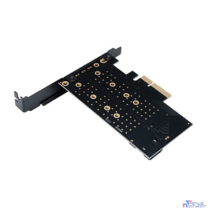 Gembird Адаптер для двух SSD M.2 (NVMe+SATA) в разъем PCI-e, коробка (MF-PCIE-NVME-SATA)