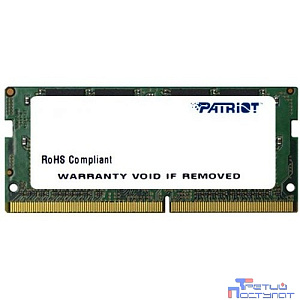 Память DDR4 16Gb 2666MHz Patriot PSD416G266681S RTL PC4-21300 CL19 SO-DIMM 260-pin 1.2В