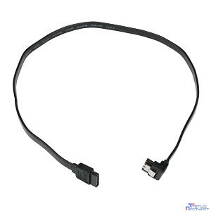 Cablexpert Кабель интерфейсный SATA Sata3 7pin / 7pin, угловой, защелка, 50см, черный, пакет (CC-SATAM-DATA90-BL-50CM)
