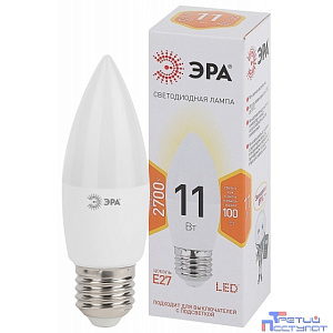 ЭРА Б0032981 Лампочка светодиодная STD LED B35-11W-827-E27 E27 / Е27 11Вт свеча теплый белый свет