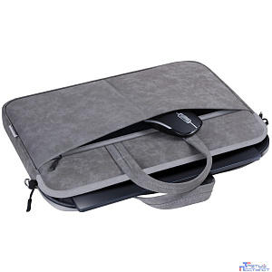 Defender Сумка для ноутбука Solid  15.6" PU кожа, серый, карман (26088)