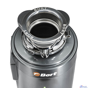 Bort Измельчитель пищевых отходов TITAN 6000 CONTROL {Мощность л.с. 0,75 ; 600 Вт; 5,2 кг/мин; 4000 об/мин; 1400 мл; Металл ; набор аксессуаров 8 шт} [93417876]