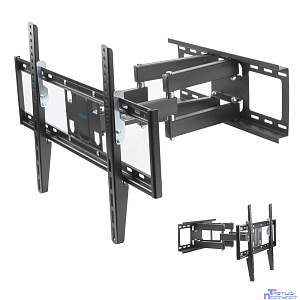 Kromax OPTIMA-409 черный 32"-65" макс.45кг настенный поворотно-выдвижной и наклонный