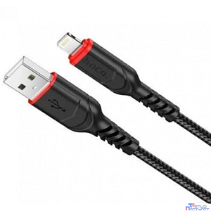 HOCO X59/ USB кабель Lightning/ 2m/ 2.4A/ Нейлон/ Black