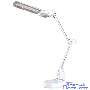 Camelion KD-017A С01 белый (Светильник настольный, в к-те база+струбцина, 230V 11W)