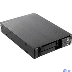 Procase T2-012-SATA3-BK {Hot-swap корзина 2*2.5" SATA3/SAS 6Gb (черный) hotswap trayless aluminium mobie rack module (1x3,5) 1xFAN 80x15mm}