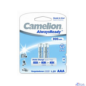 Camelion   AAA- 900mAh Ni-Mh  Always Ready  BL-2 (NH-AAA900ARBP2, аккумулятор, 1.2В)  (2 шт. в уп-ке)