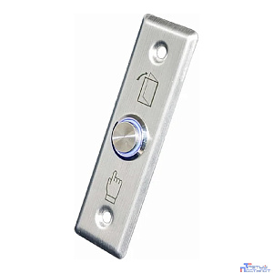 Кнопка выход Tantos TDE-02 Light  c подсветкой, прямоугольная, металлическая