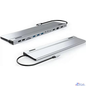 VCOM CU4703  Адаптер TypeC -->3*USB3.0+2*USB2.0+VGA+RJ45+SD+TF+AUD+HDMI+DP+2*USB3.1 Data+PD[4895182217294]