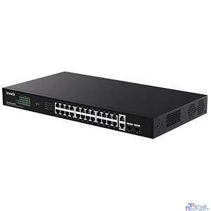 TENDA TEG1128P-24-410W Коммутатор в стойку 26GE+2SFP Ethernet Switch With 24-Port PoE (PoE бюджет 370W)
