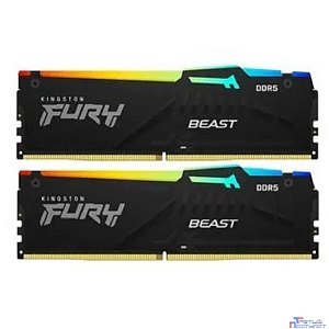 Kingston DRAM 32GB (16GBx2) 5200MHz DDR5 CL40 DIMM FURY Beast Black KF552C40BBAK2-32