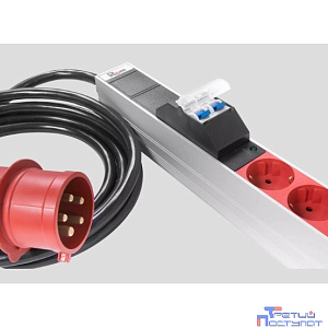 REM Верт блок розеток Rem-3x32, 3 фазы 32A, 6 авт, инд, 30 S, 2100 мм, IEC 309, шнур 3 м (R-3x32-30S-A-I-2100-3-3PN)