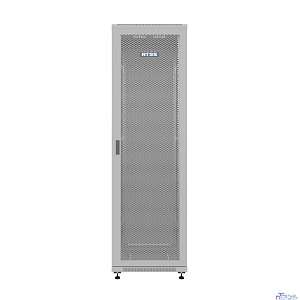 NTSS Шкаф напольный универсальный серверный NTSS R 18U 600х800мм, 4 профиля 19, двери перфорированная и перфорированная, боковые стенки съемные, регулируемые опоры, разобранный, серый RAL 7035 NTSS-R1