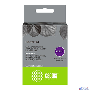 Картридж ленточный Cactus CS-TZE651 черный для Brother 1010/1280/1280VP/2700VP