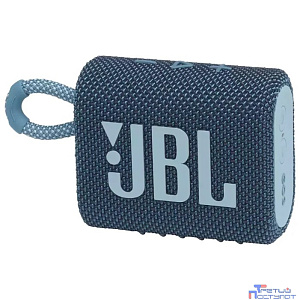 Динамик JBL Портативная акустическая система JBL GO 3 синяя [JBLGO3BLU]