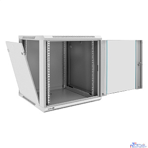 Exegate EX298604RUS Шкаф телекоммуникационный 19" настенный 12U ExeGate EC-WM-12U.600.G.GREY (19”, 12U, 600x600x635mm (ШхГхВ), передняя дверь закаленное стекло, съемные боковые панели, пыле- и влагоза