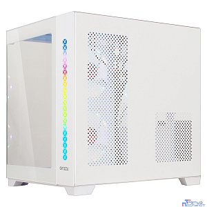 Ginzzu V490 RGB подсветка, контроллер CRC6, 3* 12R6 FAN 12CM RGB, закаленное стекло 1*USB 3.0,1*USB 2.0, AU Белый mATX