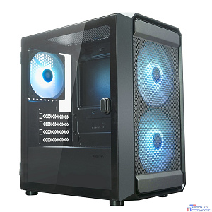 Корпус XASTRA  A303M 3ARGB-C6 Black mATX/Mesh/ tempered glass / 2x140mm + 1x120mm ARGB PWM fans/Argb+PWM HUB 6port/ Door/  A303M-2FC14A-1FC12A-C6-D