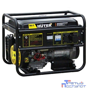 Huter DY9500LX-3 64/1/41 Электрогенератор { четырехтактный, трехфазный 7500Вт, 380В/50Гц, 91Дб, принудительное охлаждение, бак 25 л, расход бензина 374 г/кВтч, расход масла 6,8 г/кВтч, вес 79.5 кг }
