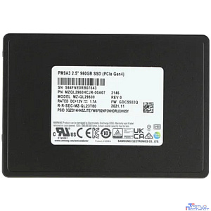 Samsung SSD 960Gb PM9A3 NVMe/PCIE 3.1 x4, MZQL2960HCJR-00A07
