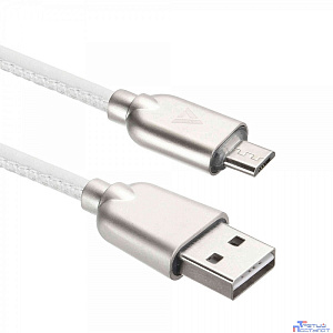 Кабели USB ACD USB кабель ACD-Allure MicroUSB ; USB-A Кожа, 1м, белый (ACD-U926-M1W)