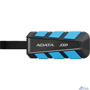 Твердотельный накопитель/ ADATA External SSD SC740, 500GB, Type-C, USB 3.2 Gen2, R/W 1050/1000 MB/s, 121.8x40.5x22.3mm, Blue (5 лет)