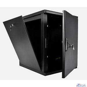 ЦМО Шкаф телекоммуникационный настенный разборный 12U (600 x 650) съемные стенки, дверь металл, цвет черный (ШРН-М-12.650.1-9005)