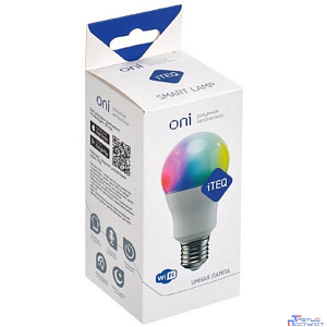 IEK IT-L220E27-YR004-WB iTEQ SMART-лампа светодиодная с матовой колбой А60 9,4Вт W+RGB с поддержкой протоколов WIFI+BLE E27 230В ONI