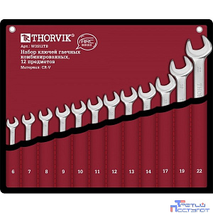 Thorvik W3S12TB Набор ключей гаечных комбинированных серии ARC в сумке, 6-22 мм, 12 предметов