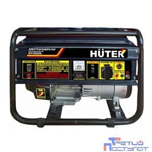 Huter DY2500L 64/1/3 Электрогенератор {четырехтактный, 2000Вт, 220В/50Гц, 76Дб, принудительное охлаждение, бак 12 л, расход бензина 395 г/кВтч, габариты 560х450х460, вес 37 кг} 4606059015048