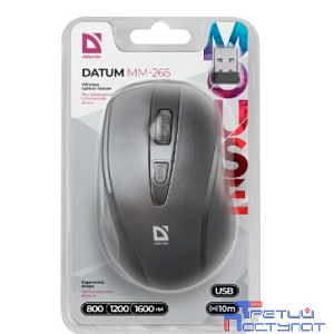 Defender Datum MM-265 черный {Беспроводная оптическая мышь, 3 кнопки,1600 dpi} [52265]