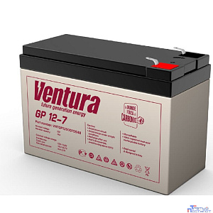 АКБ Ventura GP 12-7    12V/7Ah {S63 (F2), ДхШхВ 151х65х100мм, 2.04кг, срок службы 6-9 лет}
