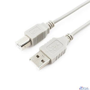 Cablexpert Кабель USB2.0 AM/BM, медь, Pro, 4.5м, серый, пакет (CC-USB2-AMBM-15-N)