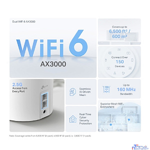 TP-Link Deco X50 Pro(3-pack) AX3000 Домашняя Mesh Wi-Fi система