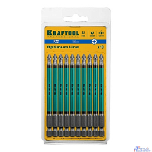 Набор бит Kraftool 26124-2-100-10,  универсальное,  шестигранный (1/4HEX - E),  10шт