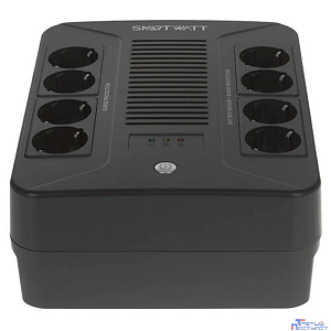 SMARTWATT UPS SAFE PRO 1000 {линейно-интерактивный,1000/600 ВА/Вт, напольный/настенный, LED индикация, Shuko CEE7/4 - 8 шт. (4 шт. с резервным питанием, 4 шт. - сетевой фильтр}