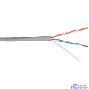Кабель информационный Lanmaster NM-UTP5E2PR-CU кат.5е U/UTP не экранированный 2X2 PVC внутренний 305м серый
